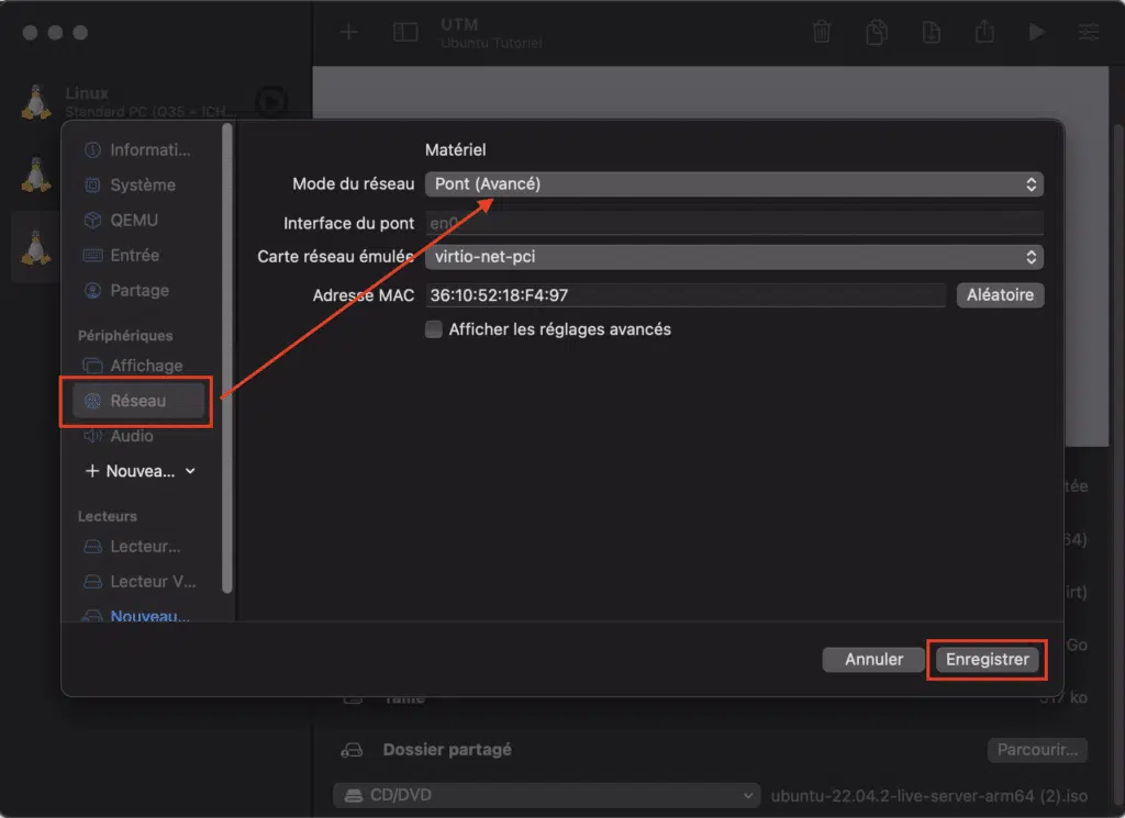 installer Ubuntu macOS M1 UTM
