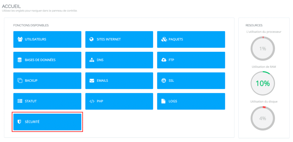 Configuration du pare-feu sur CyberPanel