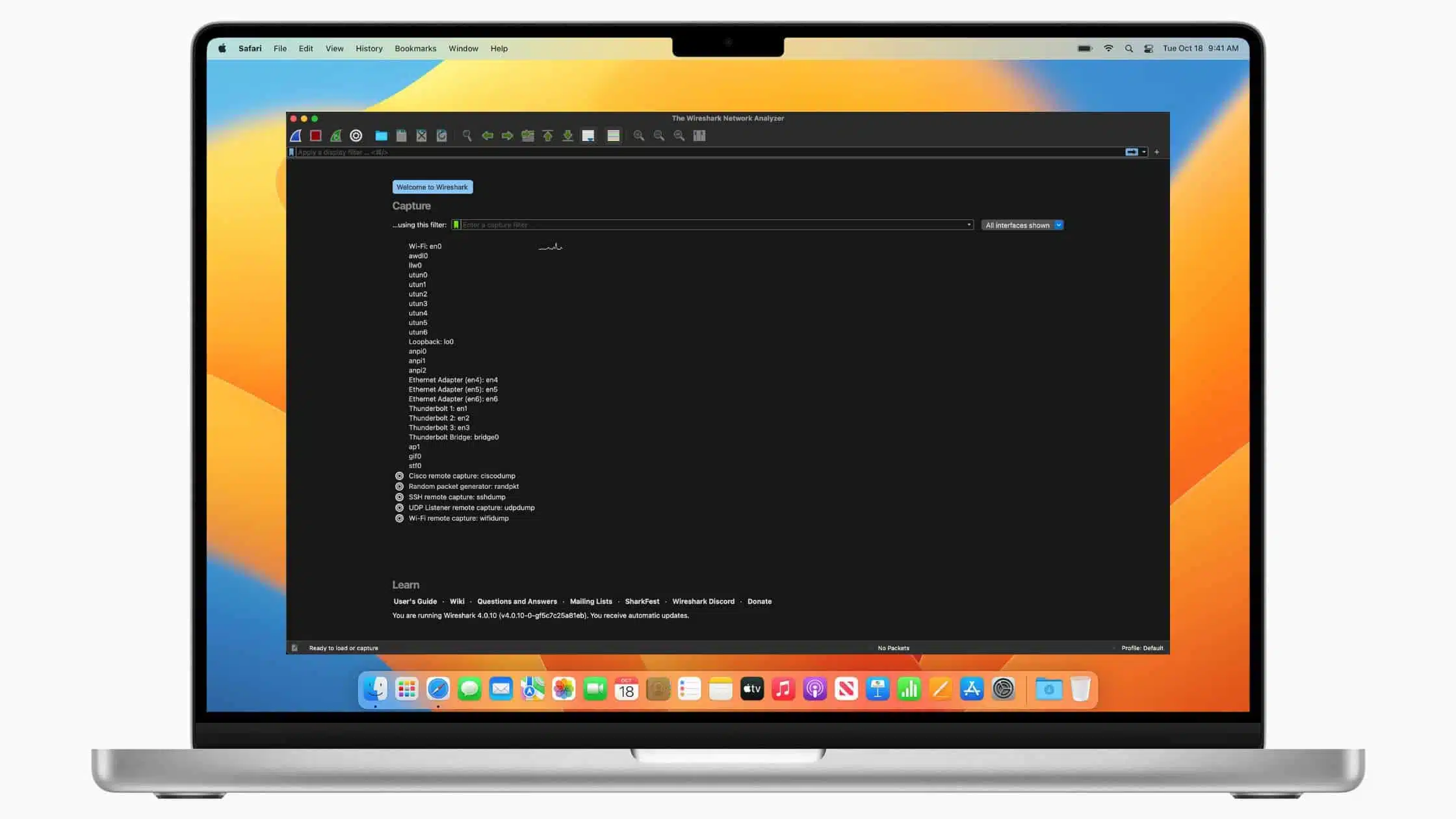 Lire la suite à propos de l’article Comment installer Wireshark sur Mac M1, M2 et autres ?