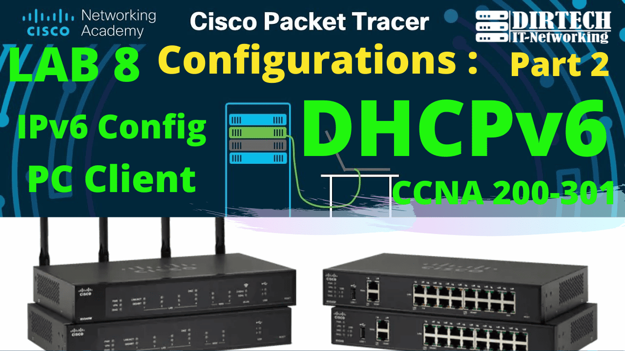 Configuration de DHCPv6 sur deux routeurs avec Cisco Packet Tracer