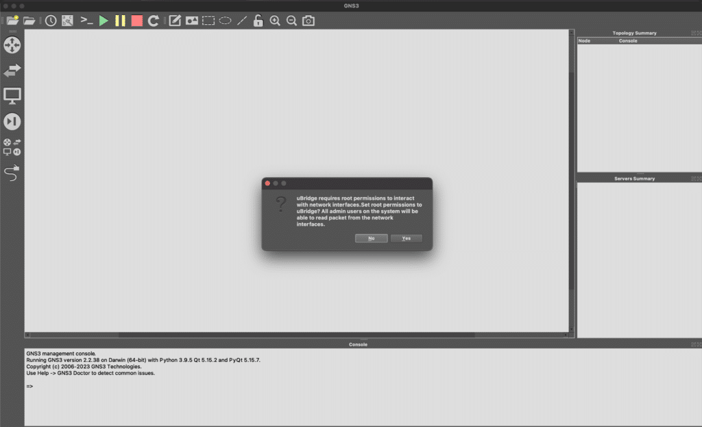 installer GNS3 GUI macOS MacBook M1 M2 