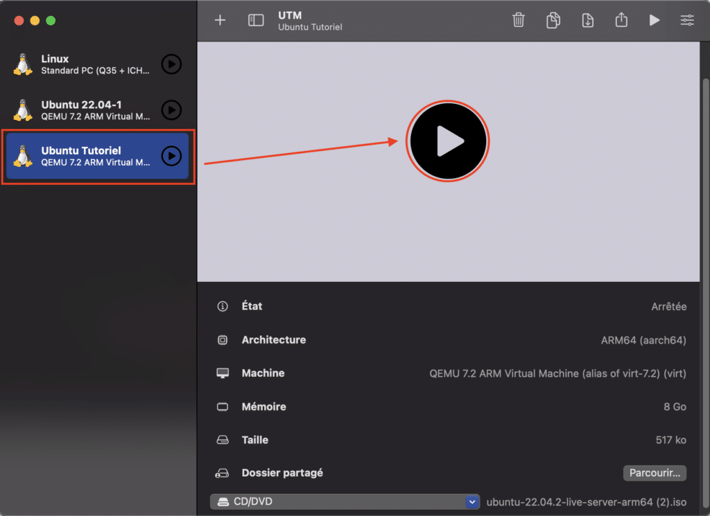  install Ubuntu macOS M1 UTM