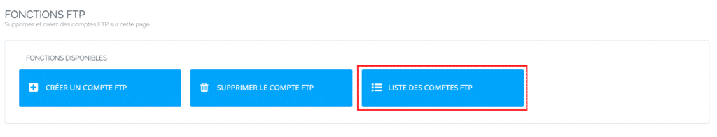 Configurer et créer un compte FTP sur CyberPanel