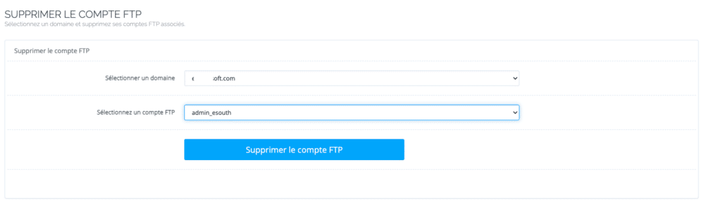 Configurer et créer un compte FTP sur CyberPanel