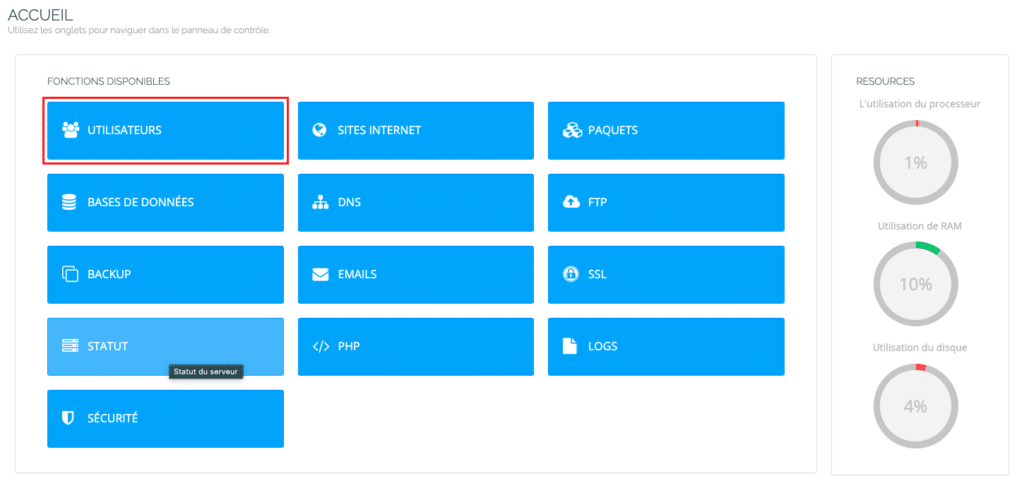 How to create and manage users in CyberPanel?