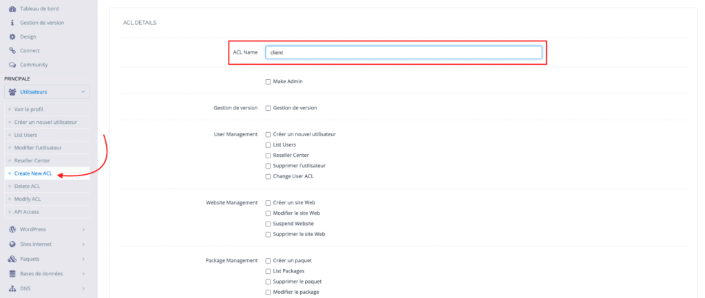 Manage access control lists (ACLs)