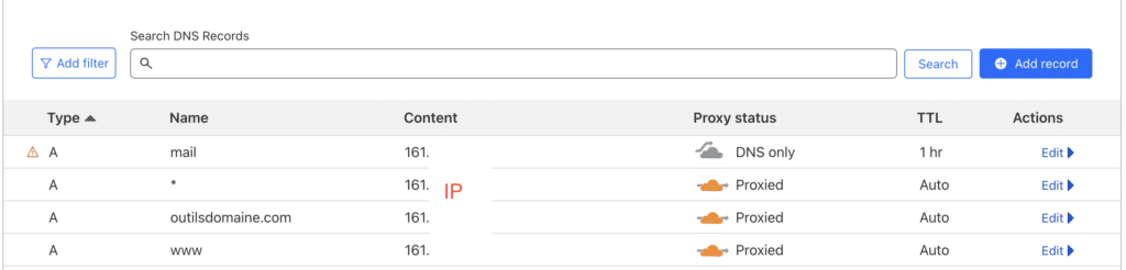 How to point a domain name to the server IP?