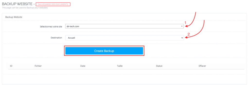 Comment créer et restaurer des sauvegardes CyberPanel ?