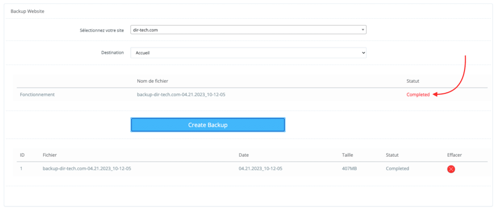 Comment créer et restaurer des sauvegardes CyberPanel ?