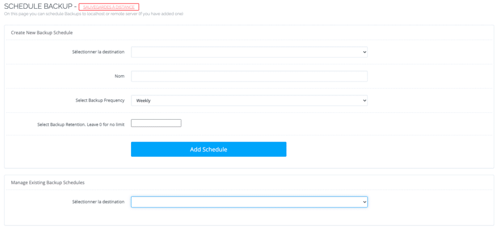 Comment créer et restaurer des sauvegardes CyberPanel ?