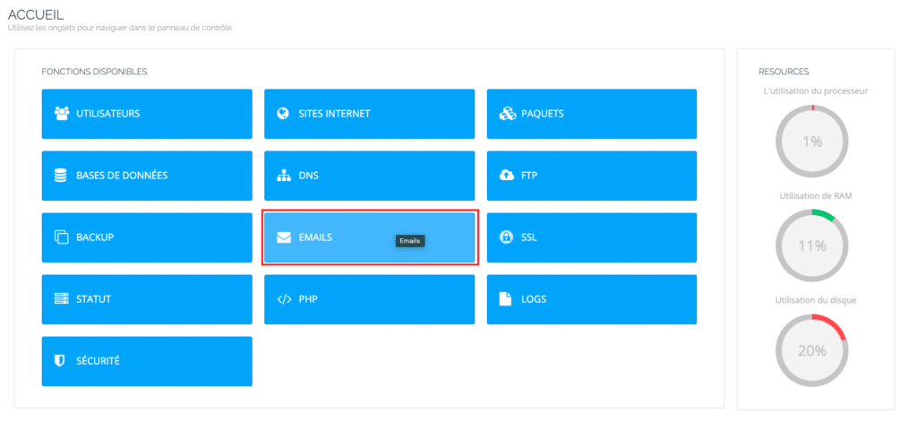 How do I access Webmail in CyberPanel?