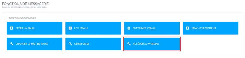 Comment accéder au Webmail dans CyberPanel ?