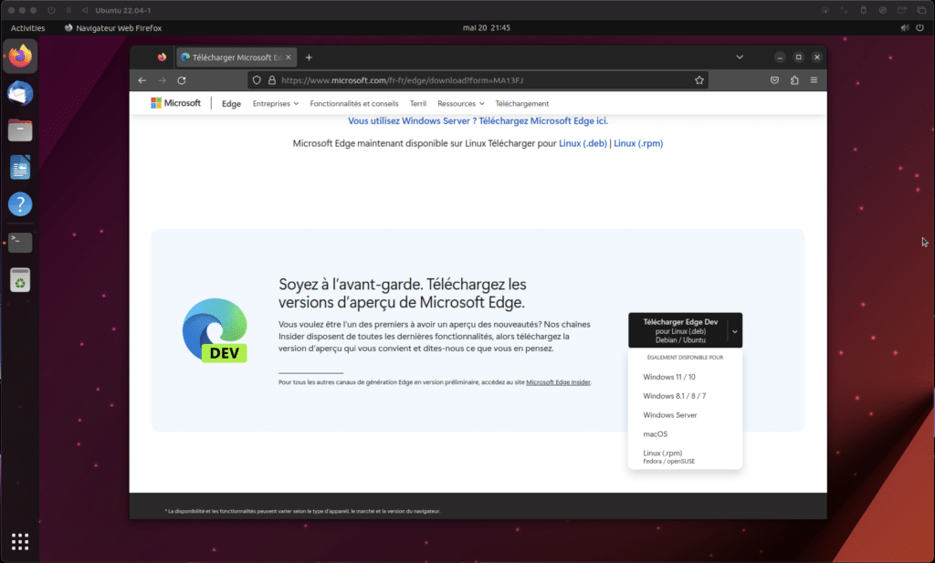 Comment installer Microsoft Edge sur Ubuntu?