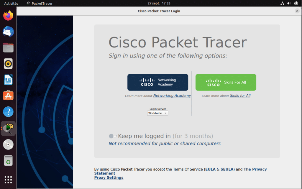 Comment installer Cisco Packet Tracer sur Ubuntu 22.04 LTS