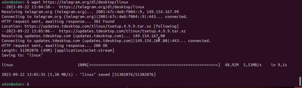 Installer Telegram Ubuntu 23.04