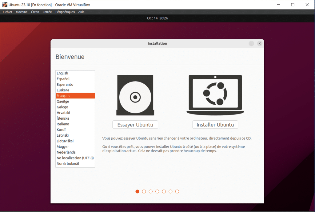 How do I install Ubuntu 23.10 on VirtualBox?