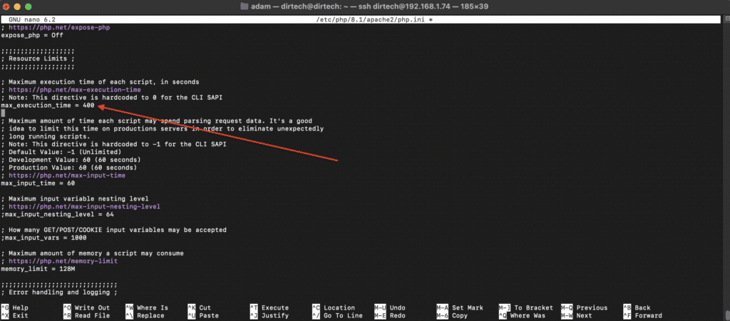 Augmenter la limite de taille des fichiers téléchargés PHP sur Ubuntu