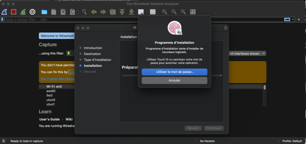 Comment installer Wireshark sur Mac M1, M2 et autres ?