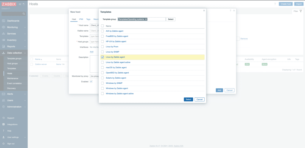 How do I install and configure the Zabbix agent on Ubuntu 22.04?