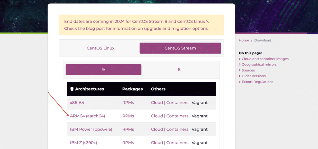 How to install CentOS Stream 9 on Mac M1, M2, M3 with UTM?