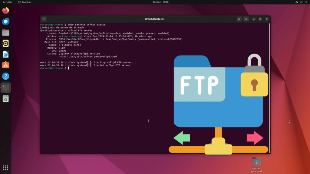 Installation et configuration d'un serveur FTP sécurisé sur Ubuntu 22.04 avec VSFTPD (1)