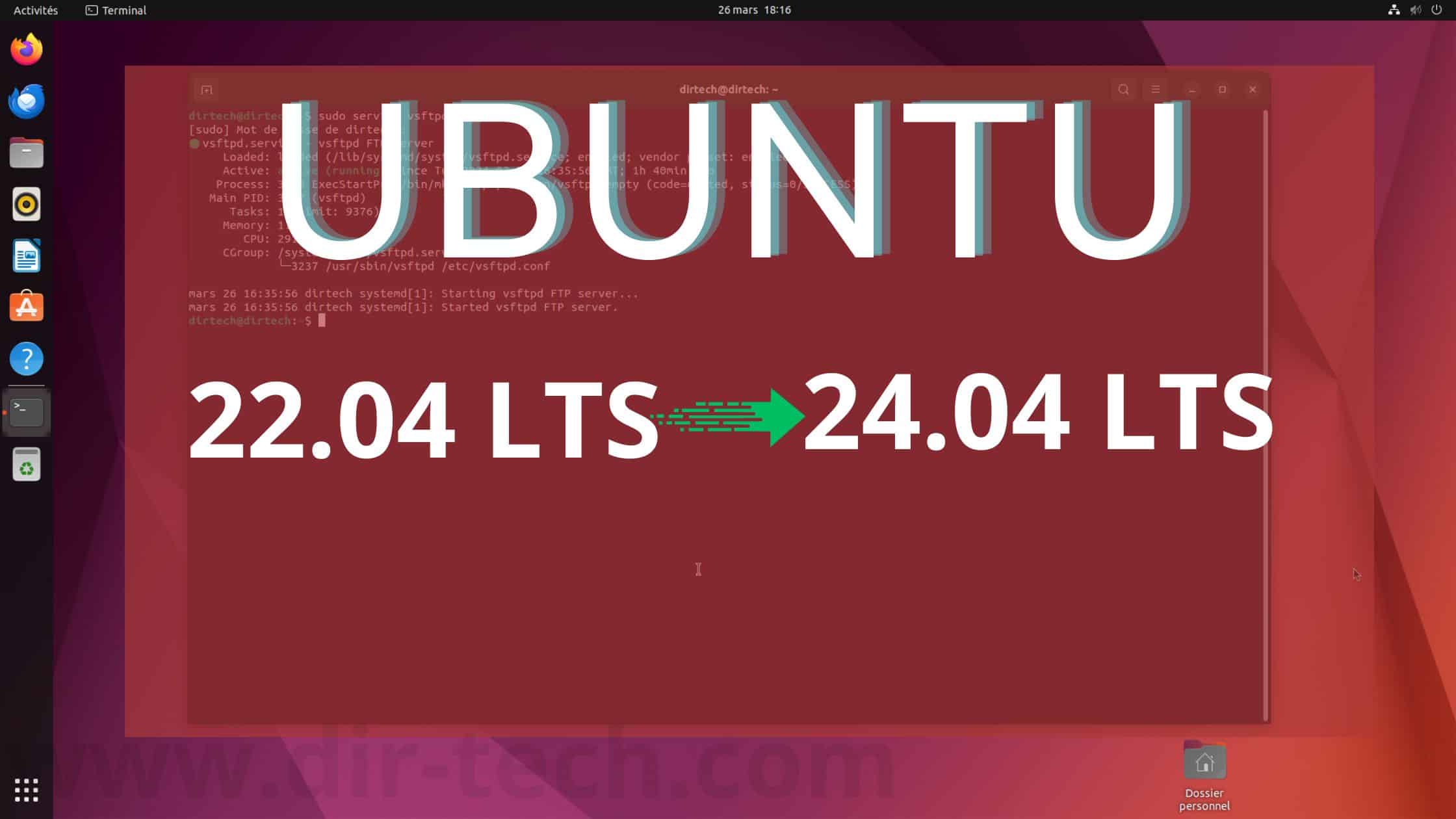 Lire la suite à propos de l’article Mettre à niveau Ubuntu 22.04 LTS vers Ubuntu 24.04 LTS